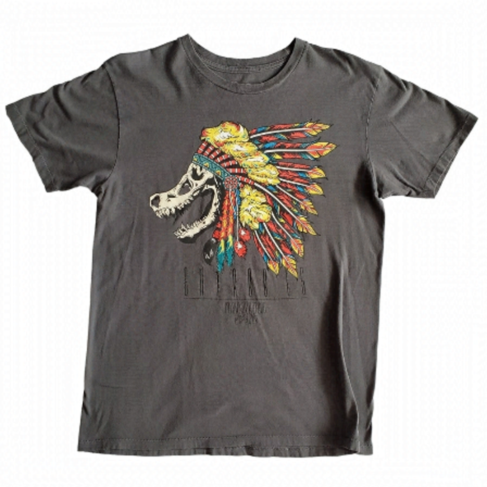 Entree Misunderstood MCMXCIX Native American Art Indigenous  Skull Size Medium